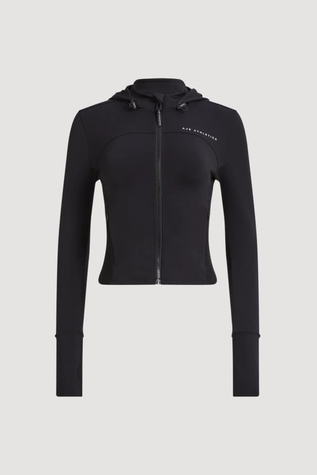 Athletica Panelled Running Jacket in BLACK, image 1 of 1 from Aje