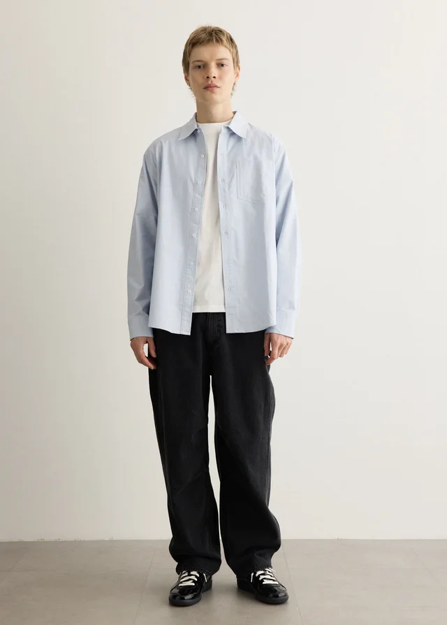 Incu Collection Asher Everyday Oxford Shirt in WASHED BLUE, image 1 of 1 from Incu