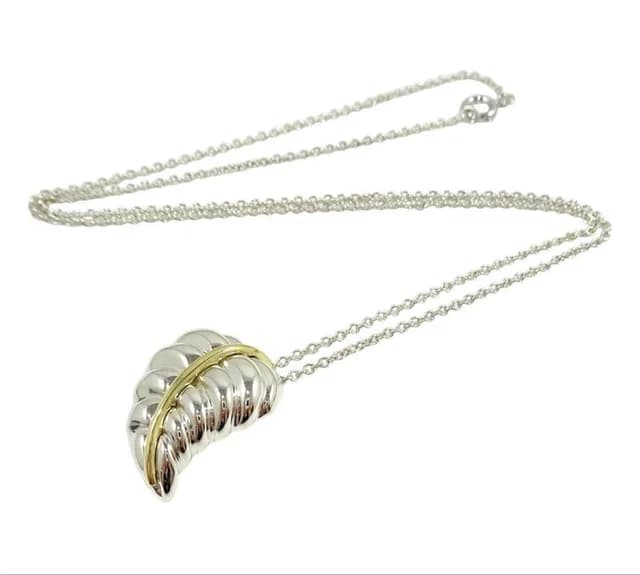 Tiffany & Co. 18k Yellow Gold Large Leaf Necklace in Yellow from The Reluxe, photo 1 of 1