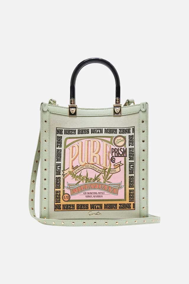 Camilla eBoutique NORTH SOUTH TOTE WITH SMOOTH HANDLE LETS CHASE RAINBOWS, image 1 of 1 from CAMILLA