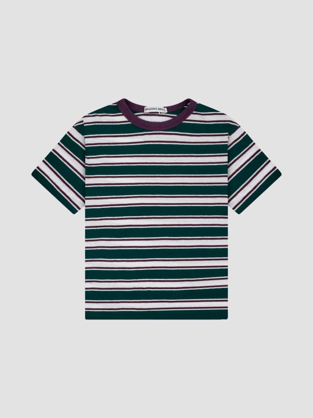 Bassike Kids Boxy Stripe T-Shirt, image 1 of 1 from bassike