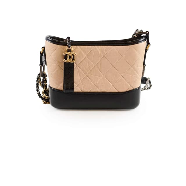 Chanel Small Gabrielle Bicolour Beige/Black in Black Calfskin from The Purse Affair, photo 1 of 1
