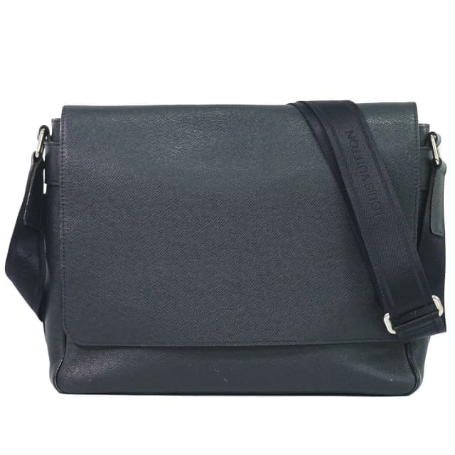 LV Roman MM Taiga Leather Shoulder Bag Boreal Dark Navy in Navy Leather from The Reluxe, photo 1 of 1
