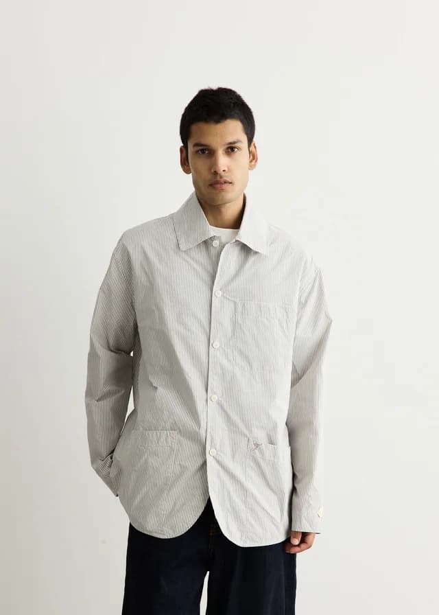 Jacquemus La Veste Boutis in JACQUARD THIN STRIPES, image 1 of 1 from Incu