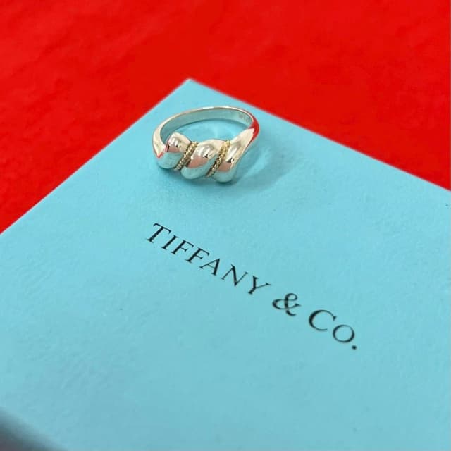 Tiffany & Co. Twist Trop Ring 925 Sterling Silver Gold in Gold from The Reluxe, photo 1 of 1