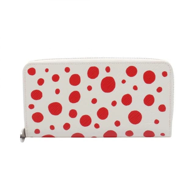Round Wallet LV YK Zippy White Rouge Leather Yayoi Kusama in White Leather from The Reluxe, photo 1 of 1