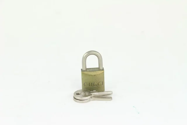 Gucci Brass Logo Padlock and Key Cadena Lock Set Bag Charm from Bagriculture, photo 1 of 1