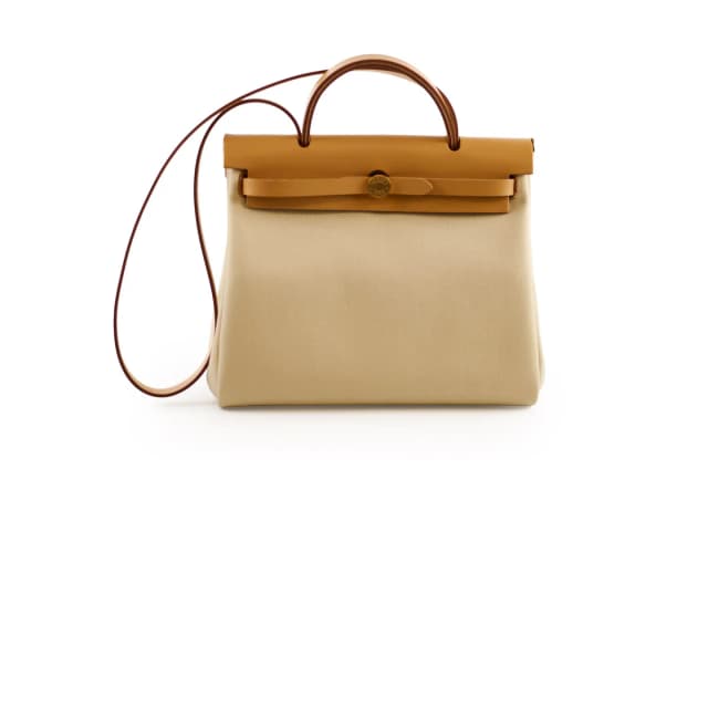 Hermès Herbag 31 Beton/Naturel Sable - U Stamp in Beige Leather from The Purse Affair, photo 1 of 1