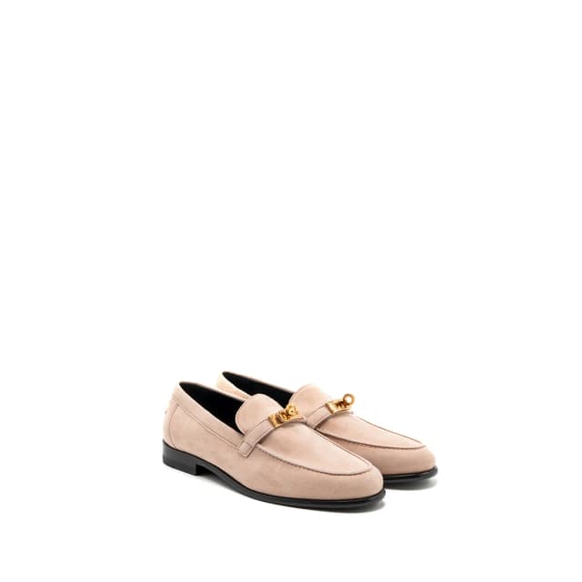 Hermès size 37 destin loafer suede rose opaline RGHW in Pink Suede from EMIER, photo 1 of 1