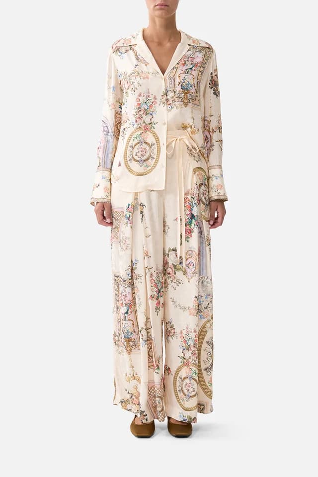 Camilla eBoutique SOFT WIDE LEG PANT WITH TIE DETAIL TWILIGHT IN ISTANBUL, image 1 of 1 from CAMILLA