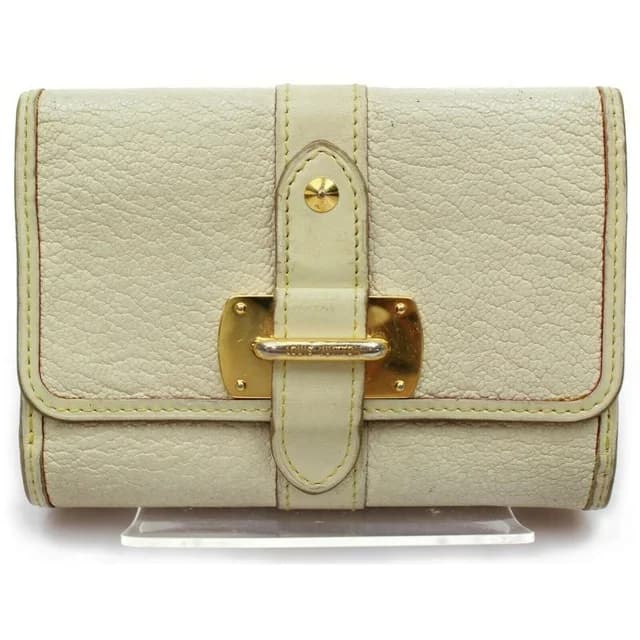 Louis Vuitton Ivory Suhali Leather Le Somptueux Compact Portefeuille Wallet in White Leather from Bagriculture, photo 1 of 1