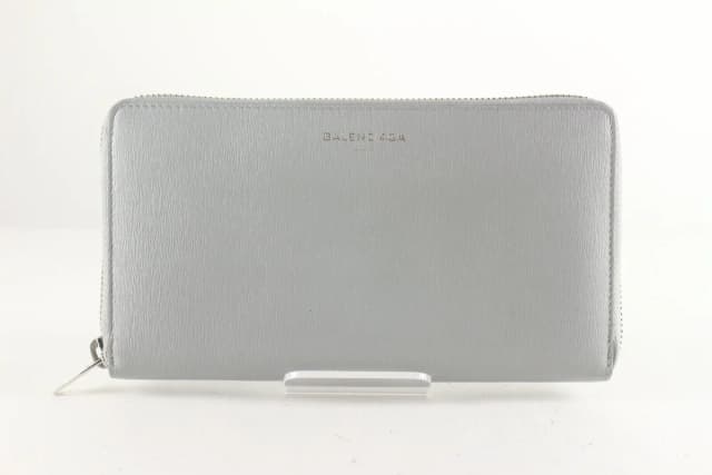 Balenciaga Grey Leather Zip Around Wallet in Grey Leather from Bagriculture, photo 1 of 1