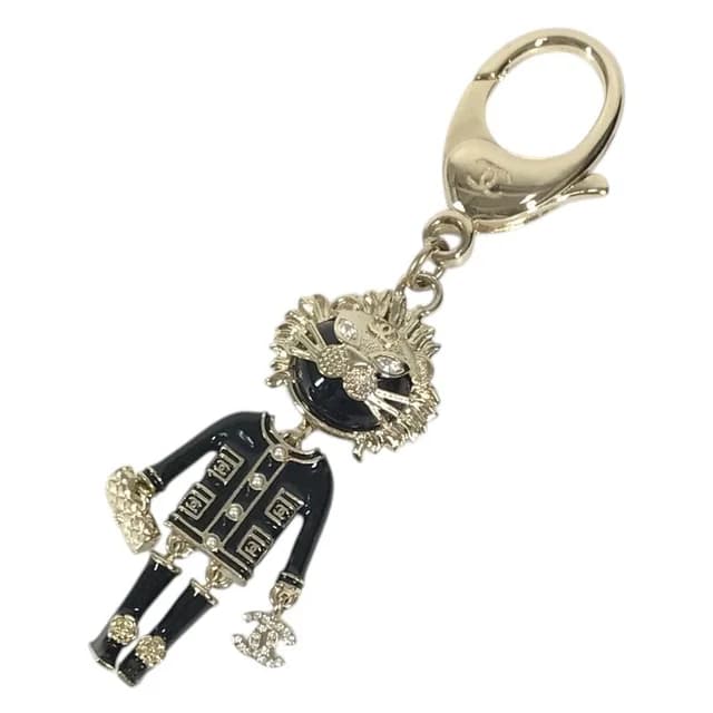 Chanel Key Holder Lion Camellia Logo Animal Rhinestone 22P Metal Black in Black from The Reluxe, photo 1 of 1