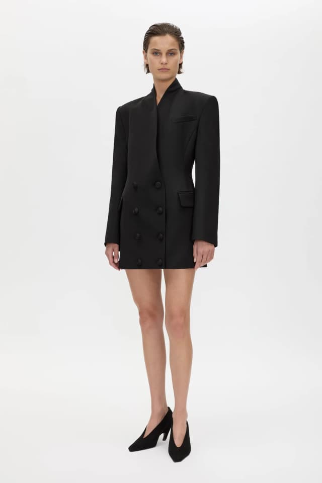 C&M CAMILLA AND MARC SALE Caius Tailored Mini Dress in black, image 1 of 1 from Camilla and Marc
