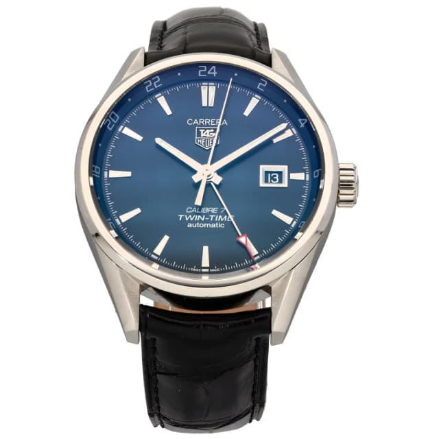 TAG Heuer Carrera WAR2010 41mm Stainless Steel Watch in Leather from H&T, photo 1 of 1