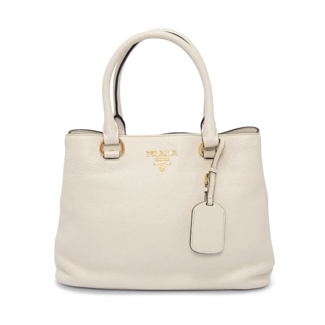 Prada Vitello Phenix Small Shoulder Bag in Talco White from Blue Spinach, photo 1 of 1