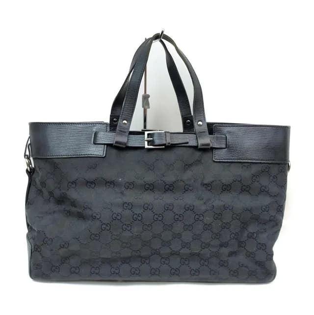 Gucci Black Monogram GG Tote Bag in Black Canvas from Bagriculture, photo 1 of 1