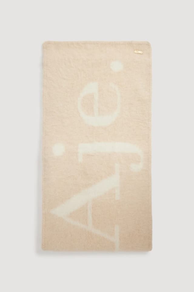 AJE Savi Logo Scarf in STONE/IVORY, image 1 of 1 from Aje