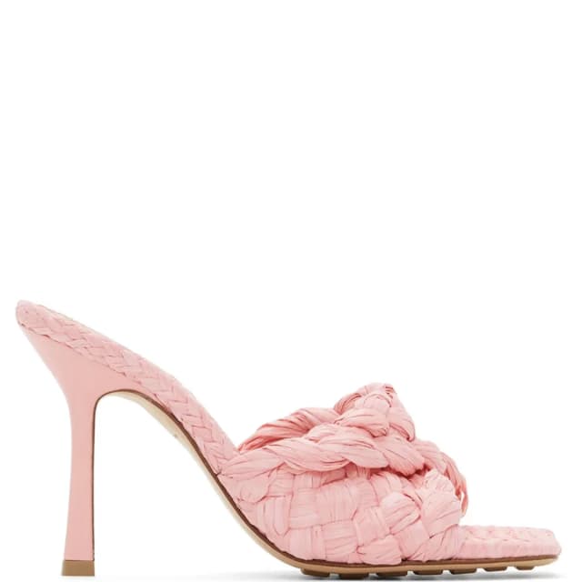 Bottega Veneta Twisted Rafia Mule, Blossom, image 1 of 1 from Cultstatus