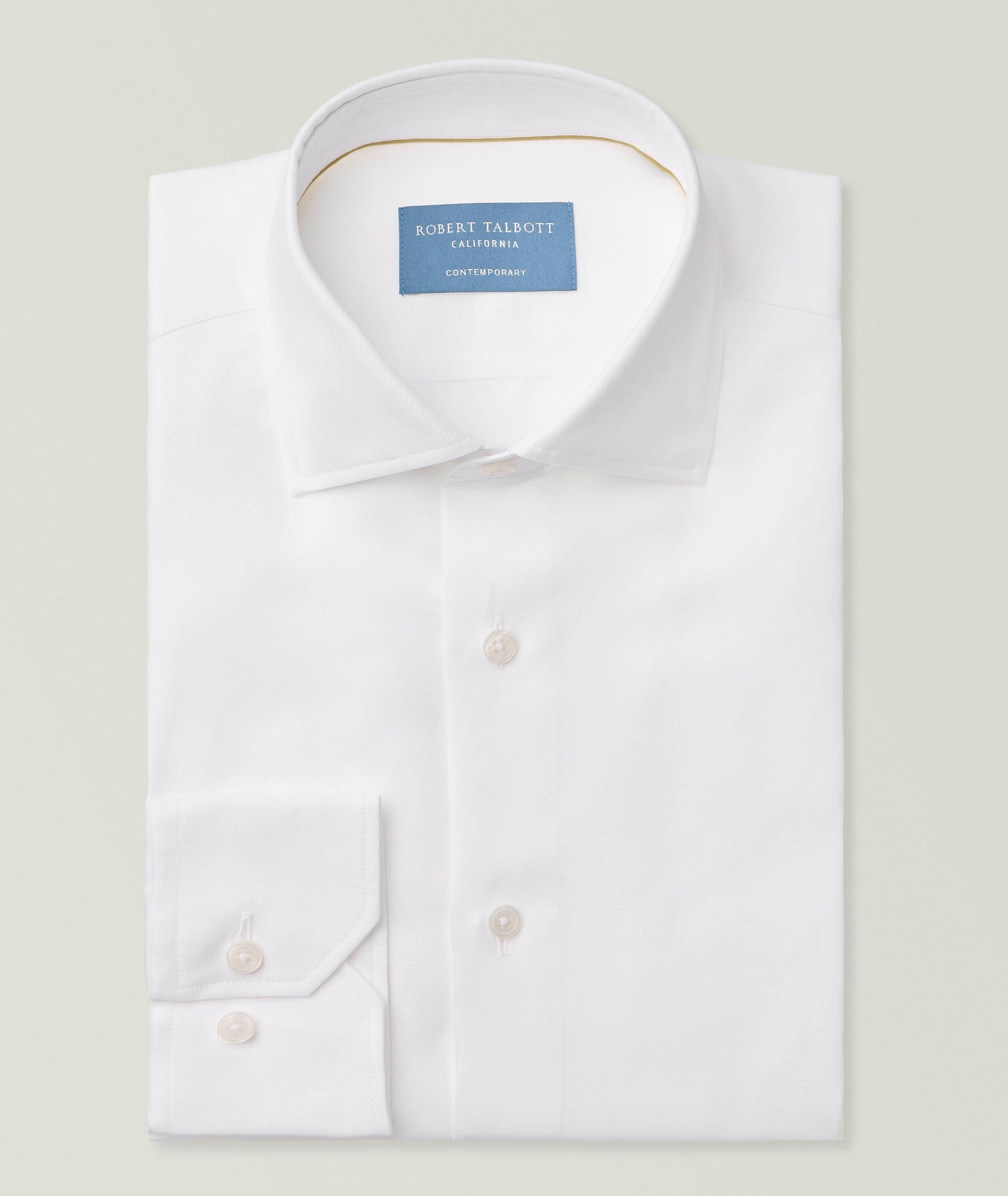 Robert Talbott Reynolds Cotton-Linen Dress Shirt in White Cotton & Cotton Blends, image 1 of 1 from Harry Rosen