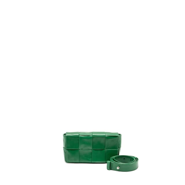Bottega Veneta Cassette Belt Bag Calfskin Green SHW in Green Calfskin from EMIER, photo 1 of 1