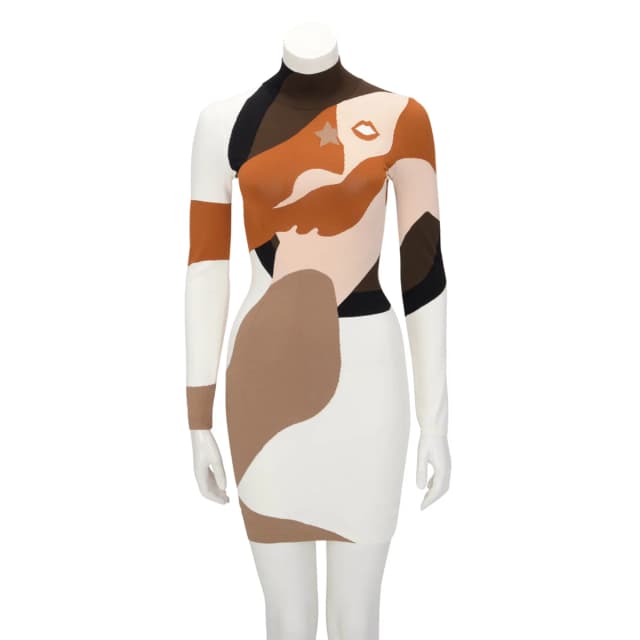 Fendi Intarsia Knit Mermaid Turtleneck Dress IT 40 from Blue Spinach, photo 1 of 1