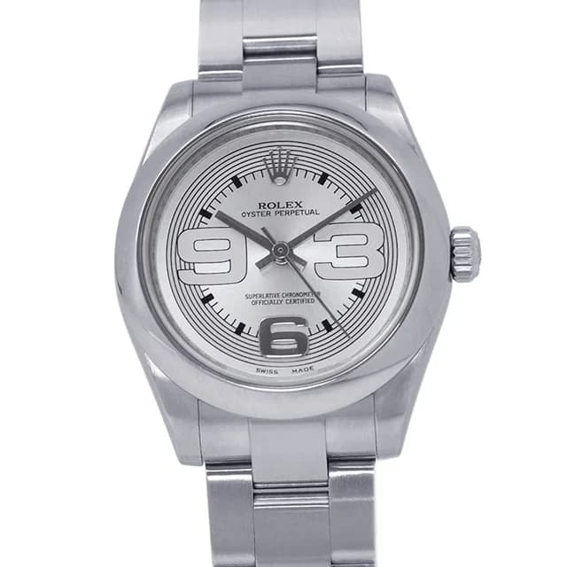 Rolex Oyster Perpetual 31 M Watch Silver Dial Big Arabia in Silver from The Reluxe, photo 1 of 1