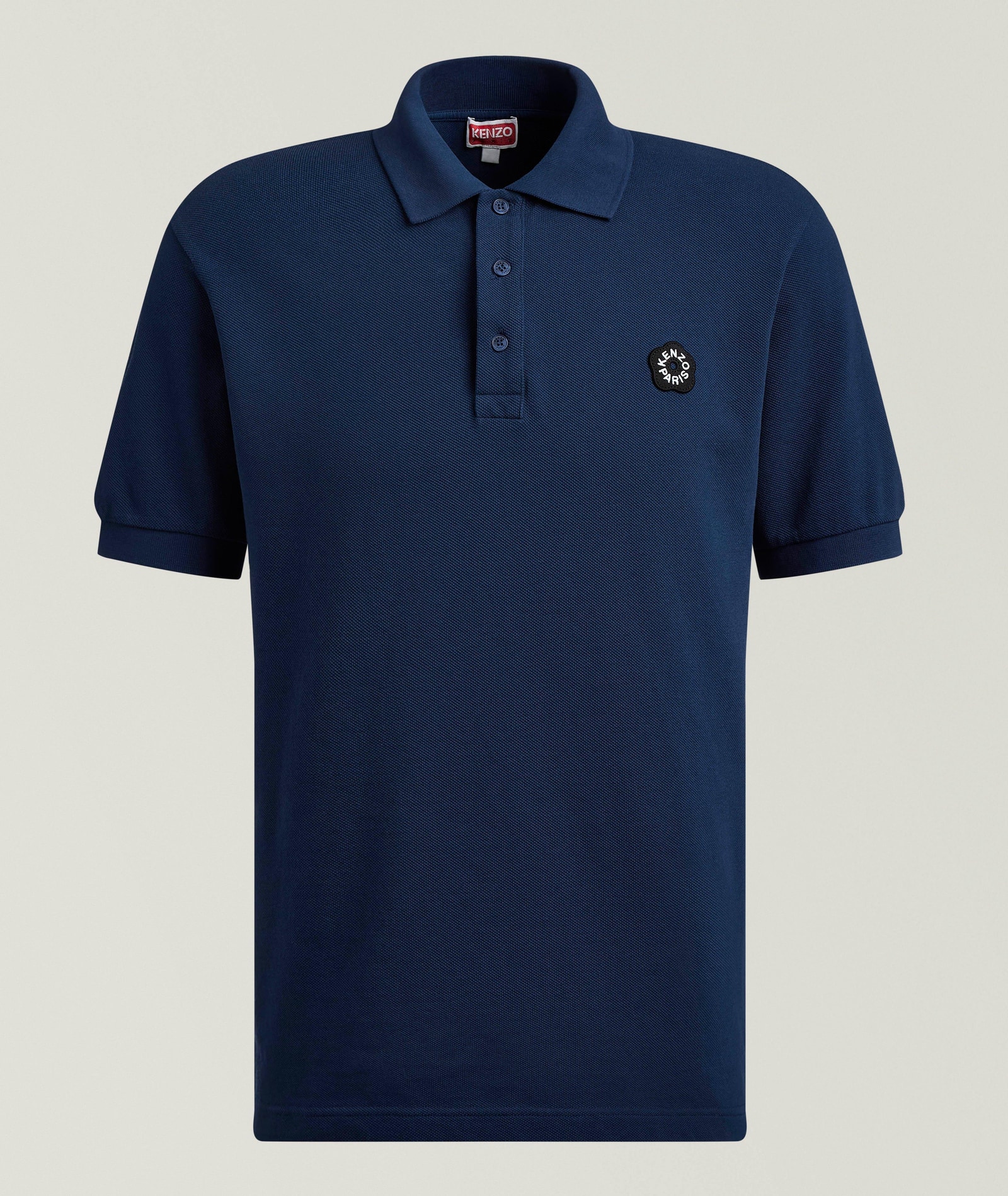 Kenzo Boke Flower Cotton Piqué Polo in Blue Cotton & Cotton Blends, image 1 of 1 from Harry Rosen