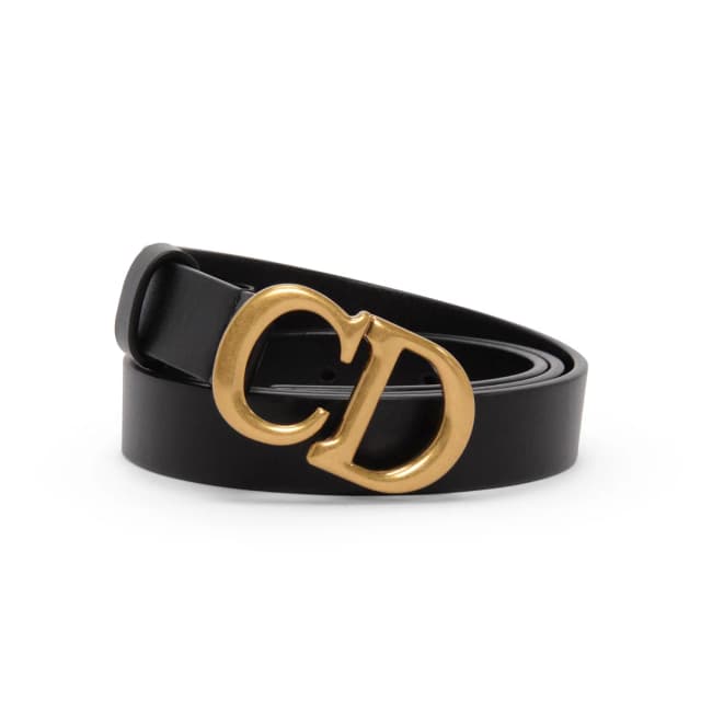 Dior Ultrasoft Calfskin Saddle Belt in Black Calfskin from Blue Spinach, photo 1 of 1