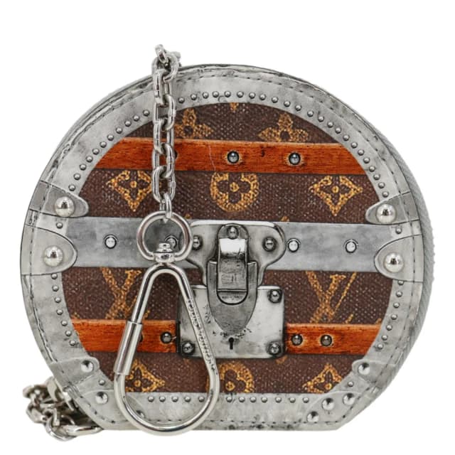 Louis Vuitton Micro Boite Chapeau Transformed Monogram Time Trunks Coin Purse Silver in Silver from Dallas Designer Handbags, photo 1 of 1