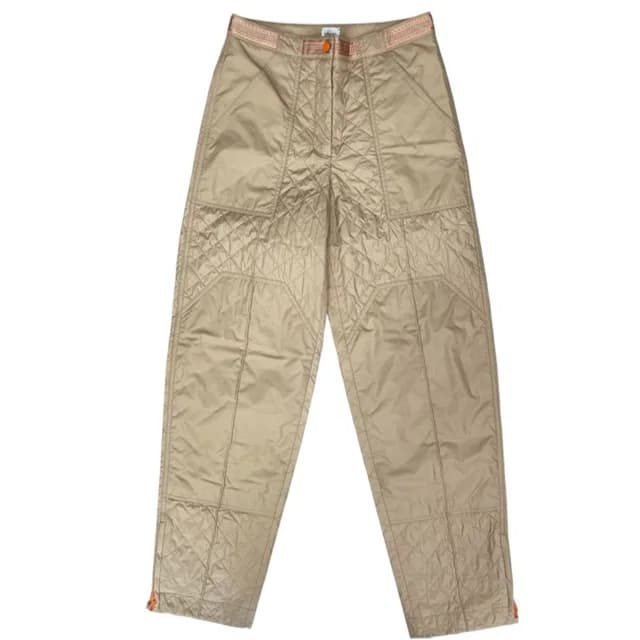 Hermès Long Pants Quilted Hem Zip Polyester Beige Casual in Beige from The Reluxe, photo 1 of 1