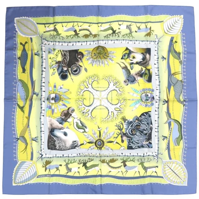Hermès Carre 90 la Vie du Grand Nord Life in the Arctic Circle Scarf Silk in Silk from The Reluxe, photo 1 of 1