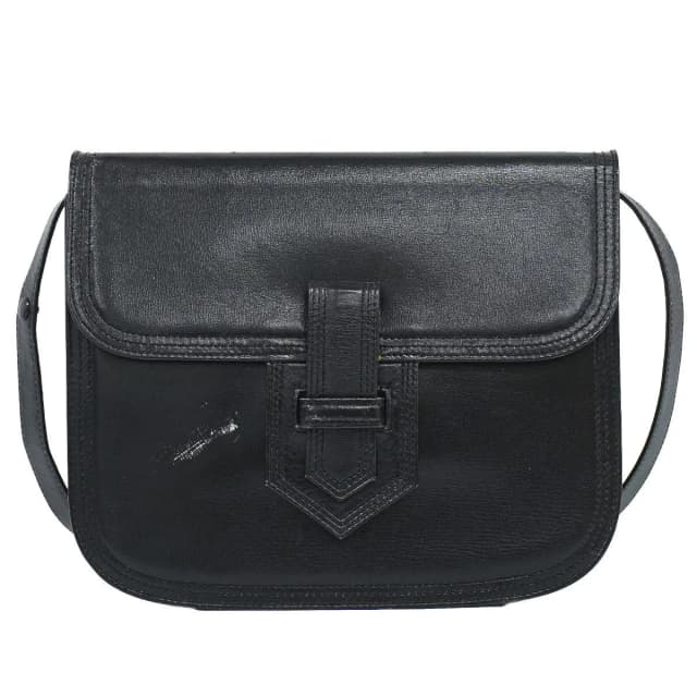 Saint Laurent Leather Shoulder Bag Black in Black Leather from The Reluxe, photo 1 of 1