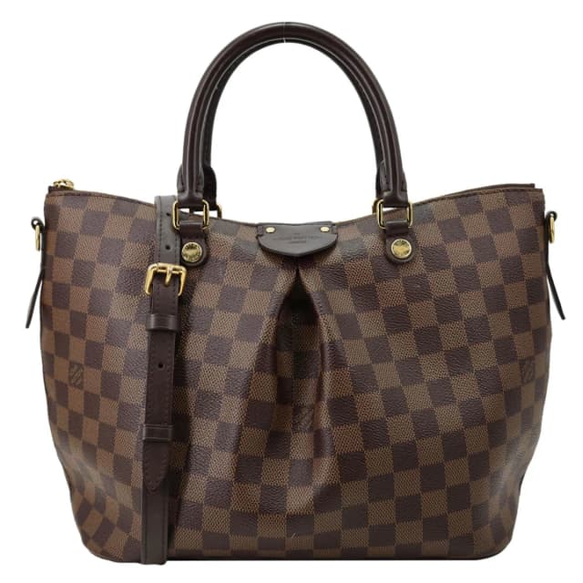 Louis Vuitton Siena MM Damier Ebene Shoulder Bag Brown in Brown Canvas from Dallas Designer Handbags, photo 1 of 1
