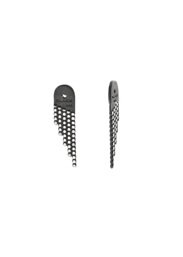 Maria Black Snow Reverse Earring, Oxidized Silver, image 1 of 1 from Cultstatus