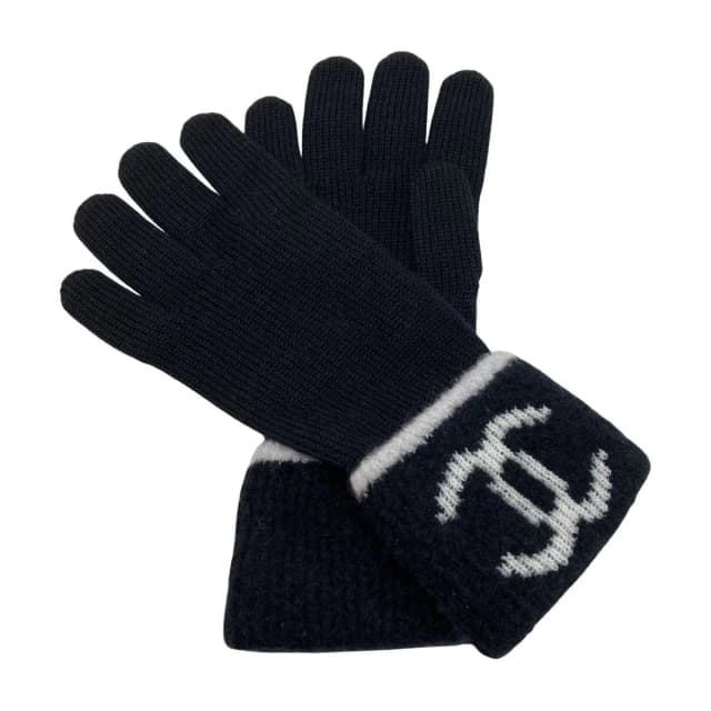 Chanel Cocomark Gloves Black Knit in Black from The Reluxe, photo 1 of 1