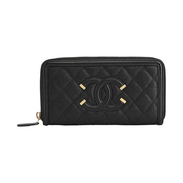 Chanel Wallet CC Filigree Long in Caviar leather from The Reluxe, photo 1 of 1