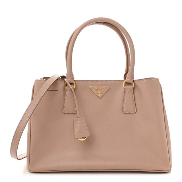 Prada Galleria Medium Tote Saffiano Lux Leather Bag - Cammeo in Saffiano leather from H&T, photo 1 of 1