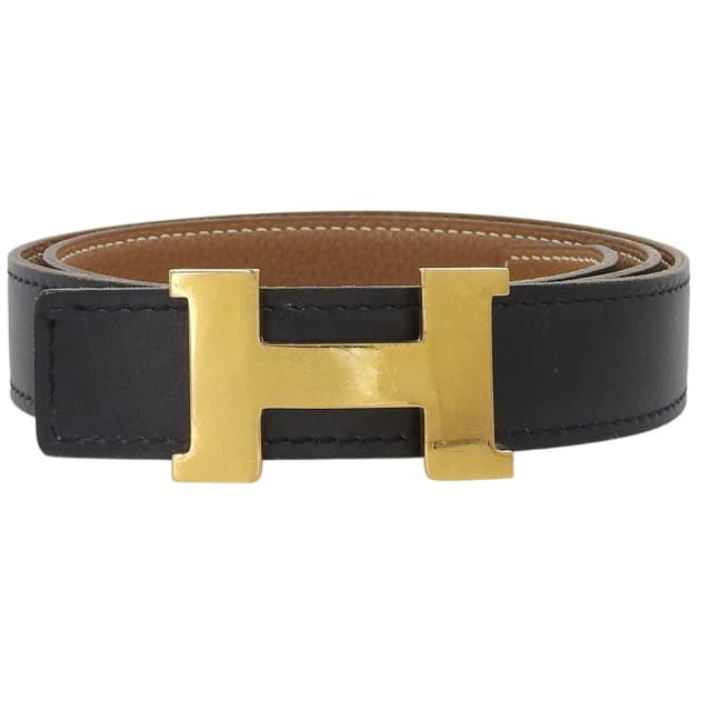 Hermès 2003 Constancy belt black/gold from VINTAGE QOO TOKYO, photo 1 of 1