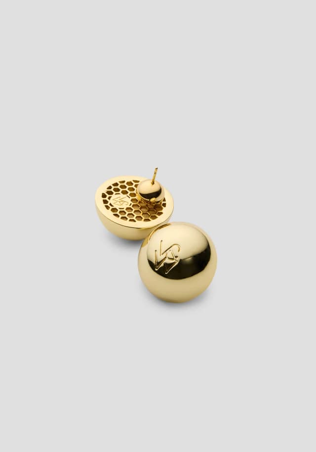 VIKTORIA & WOODS V&W Dome Earrings in 16K GOLD, image 1 of 1 from Viktoria & Woods