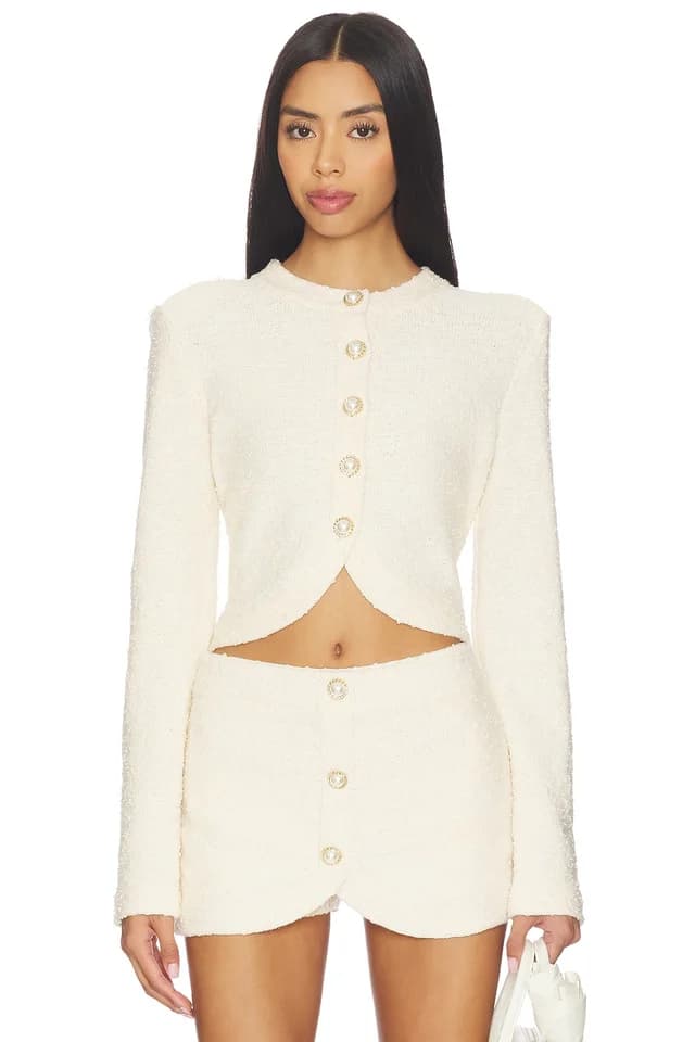 Lovers and Friends Amelia Cardigan in French Vanilla, image 1 of 1 from REVOLVE (Canada)