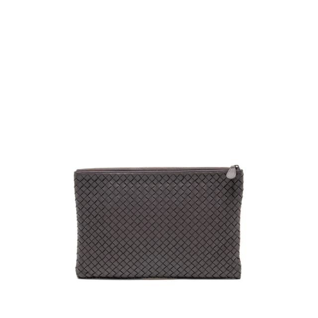 Bottega Veneta Intrecciato Clutch Leather Brown SHW in Brown Woven leather from EMIER, photo 1 of 1
