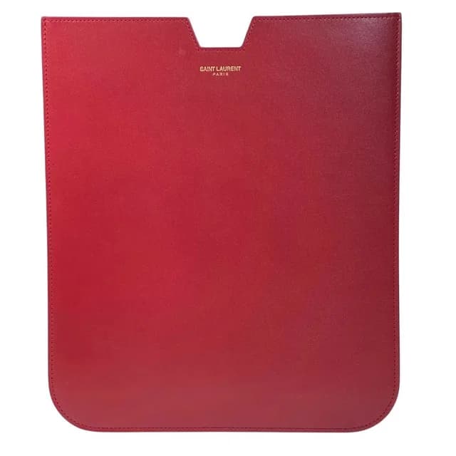 Saint Laurent iPad Case Tablet Pouch Leather Red Practical in Red Leather from The Reluxe, photo 1 of 1
