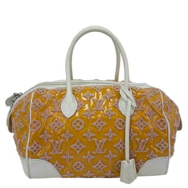 Louis Vuitton Speedy Round Monogram Bouclettes Satchel Bag Yellow in Yellow from Dallas Designer Handbags, photo 1 of 1