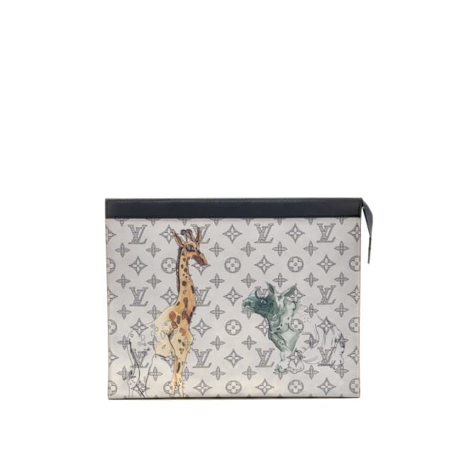 Louis Vuitton Chapman Pochette Voyage GM Savane Monogram Canvas White / Multicolour SHW in White Coated canvas from EMIER, photo 1 of 1