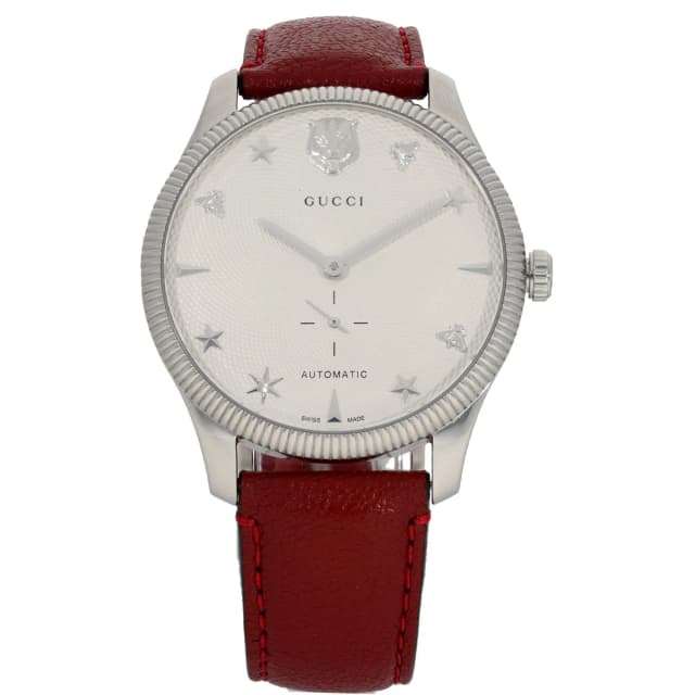 Gucci G-Timeless 126.3 40mm Stainless Steel Watch in Leather from H&T, photo 1 of 1