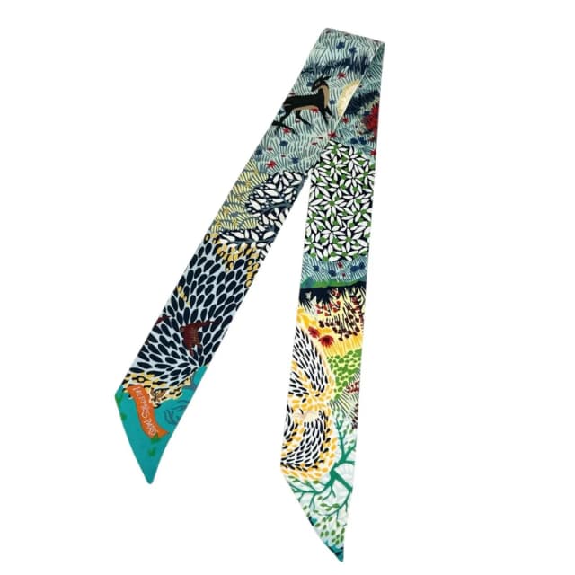 Hermès Twilly Scarf Silk Multicolor Dans Un Jardin Anglais in Multicolor Silk from The Reluxe, photo 1 of 1