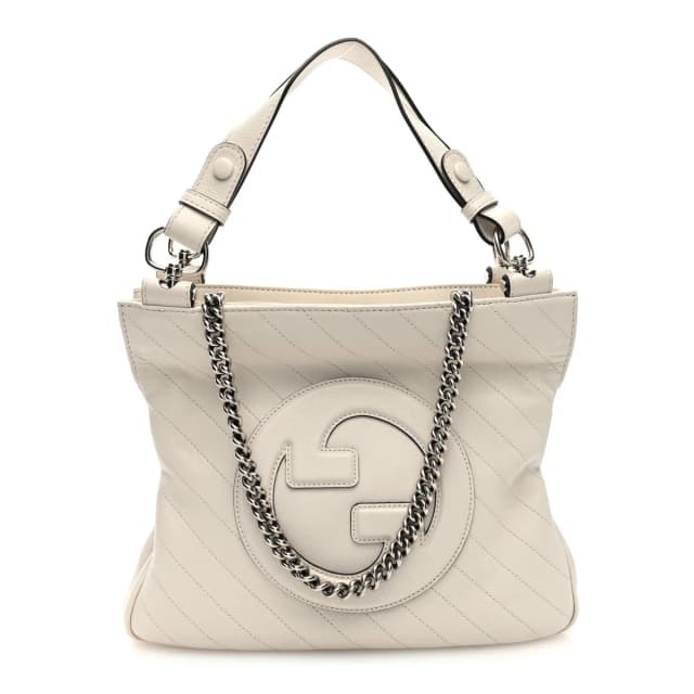 Gucci Blondie Tote Sakai Be Green Calfskin Leather Bag - Mystic White in White Calfskin from H&T, photo 1 of 1