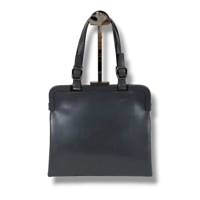 Prada Purse Top Handle Handbag Gray Leather in Grey Leather from The Reluxe, photo 1 of 1