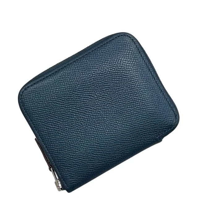 Hermès Coin Case Azap Compact Silk in Navy Silk from The Reluxe, photo 1 of 1